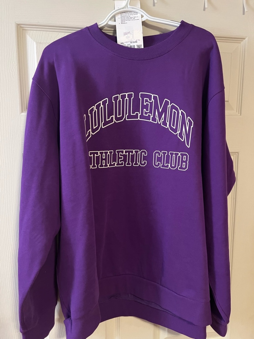#336 NWT Lululemon Steady State Crew Graphic College Purple XXL - Picture 2 of 3